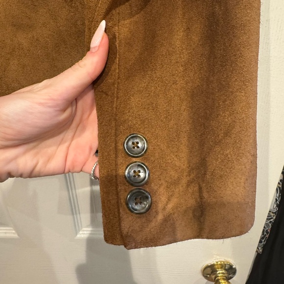 Banana Republic Vintage Tan Suede Leather Jacket - Picture 3 of 5